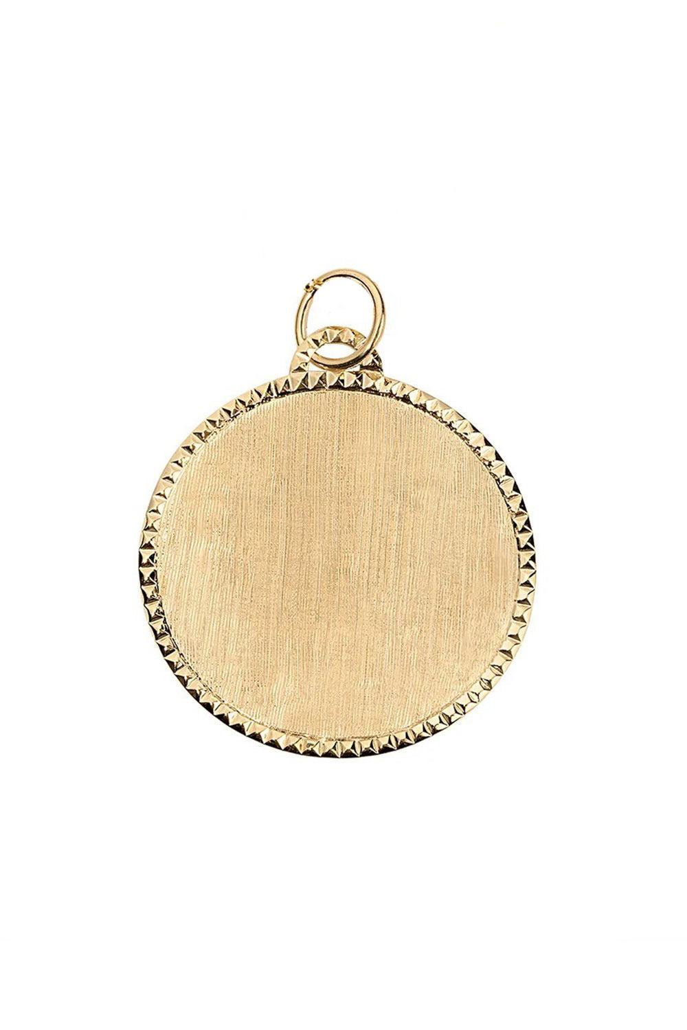 Deluxe Stud Disc Pendant-YELLOW GOLD-JEWELRYFINE JEWELPENDANT-DEVON WOODHILL