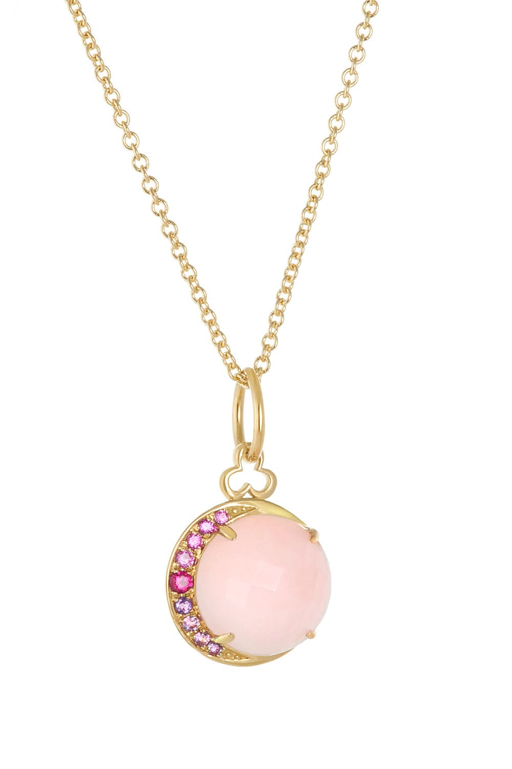DEVON WOODHILL-Moonstone Pink Opal Ombre Charm-YELLOW GOLD