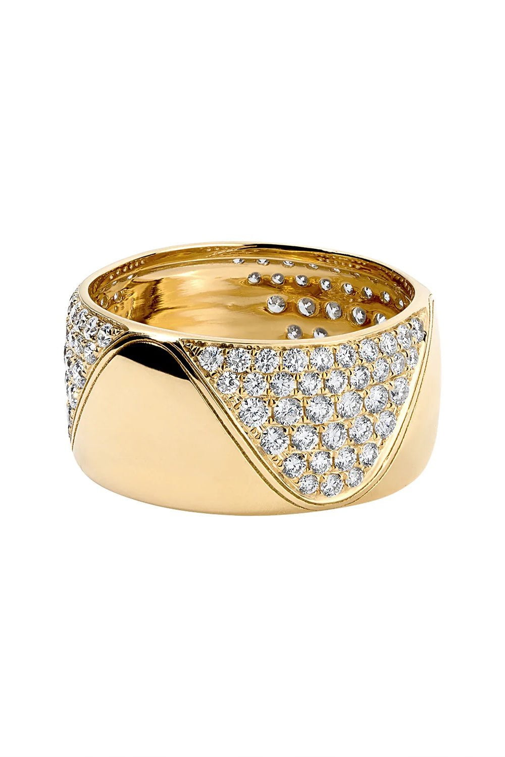 DEVON WOODHILL-Roller Coaster Diamond Cigar Band-YELLOW GOLD