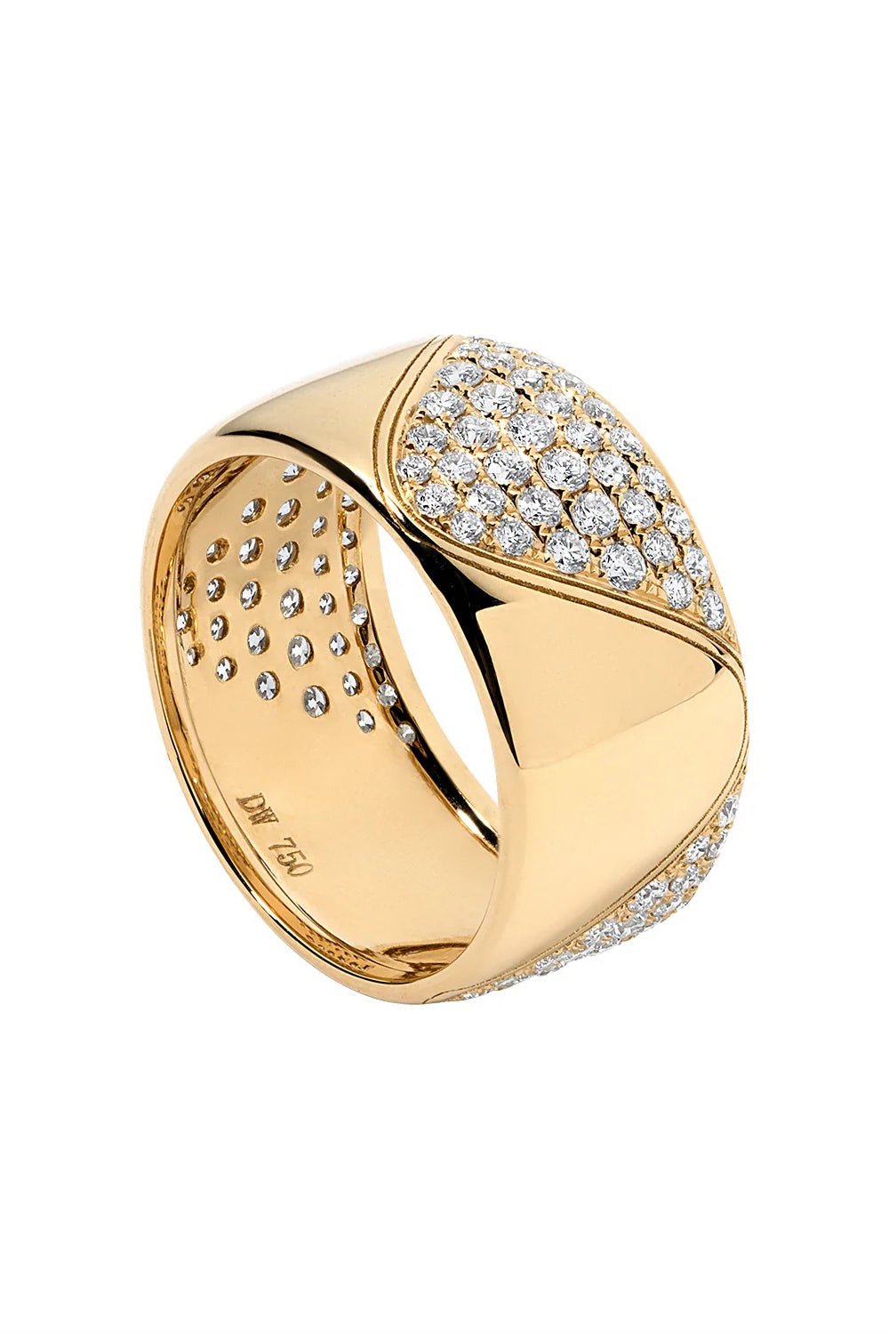 DEVON WOODHILL-Roller Coaster Diamond Cigar Band-YELLOW GOLD