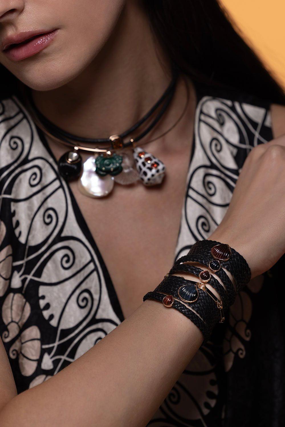 DEZSO BY SARA BELTRAN-Classic Anadara Leather Bracelet-