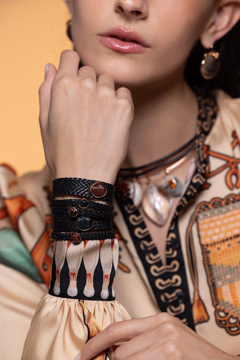 DEZSO BY SARA BELTRAN-Petite Anadara Leather Bracelet-