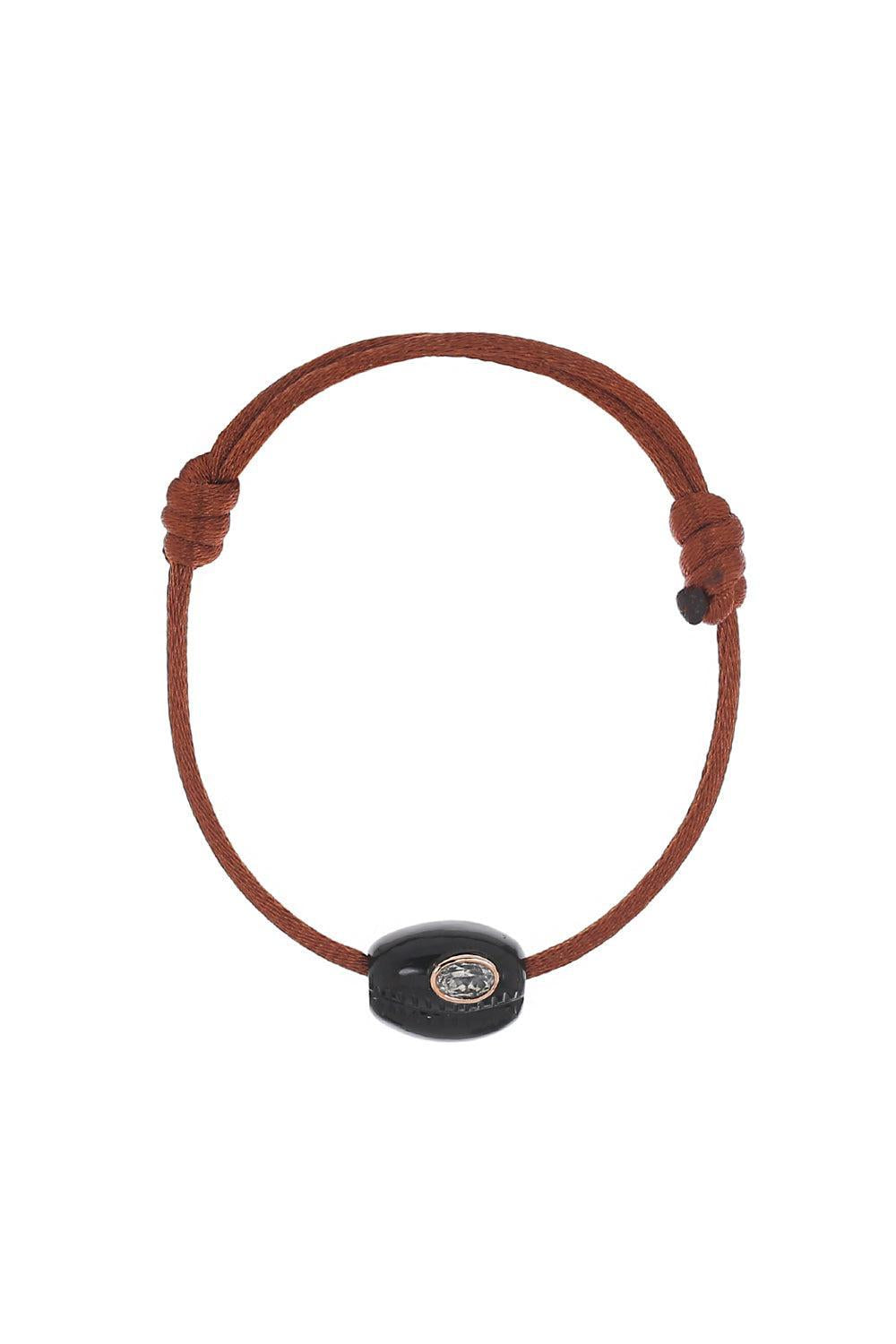 Onyx Petite Brown Cowry Bracelet-ROSE GOLD-JEWELRYFINE JEWELBRACELET O-DEZSO BY SARA BELTRAN