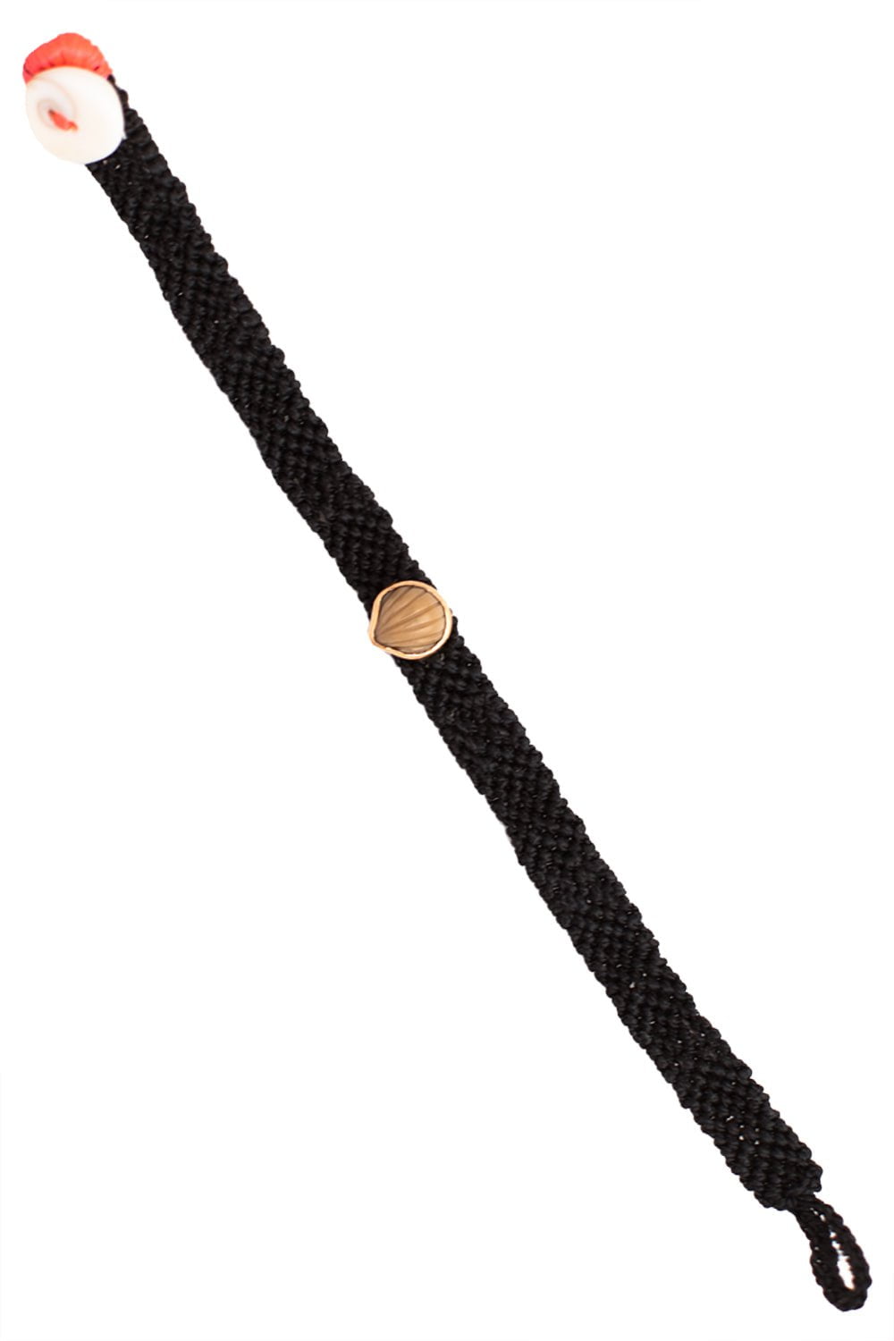 DEZSO BY SARA BELTRAN-Petite Anadara Smoky Quartz Mexican Bracelet-ROSE GOLD