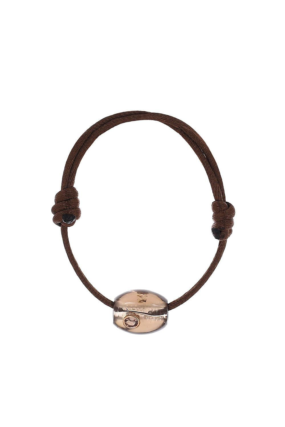 Smoky Quartz Garnet Brown Cowry Bracelet-ROSE GOLD-JEWELRYFINE JEWELBRACELET O-DEZSO BY SARA BELTRAN