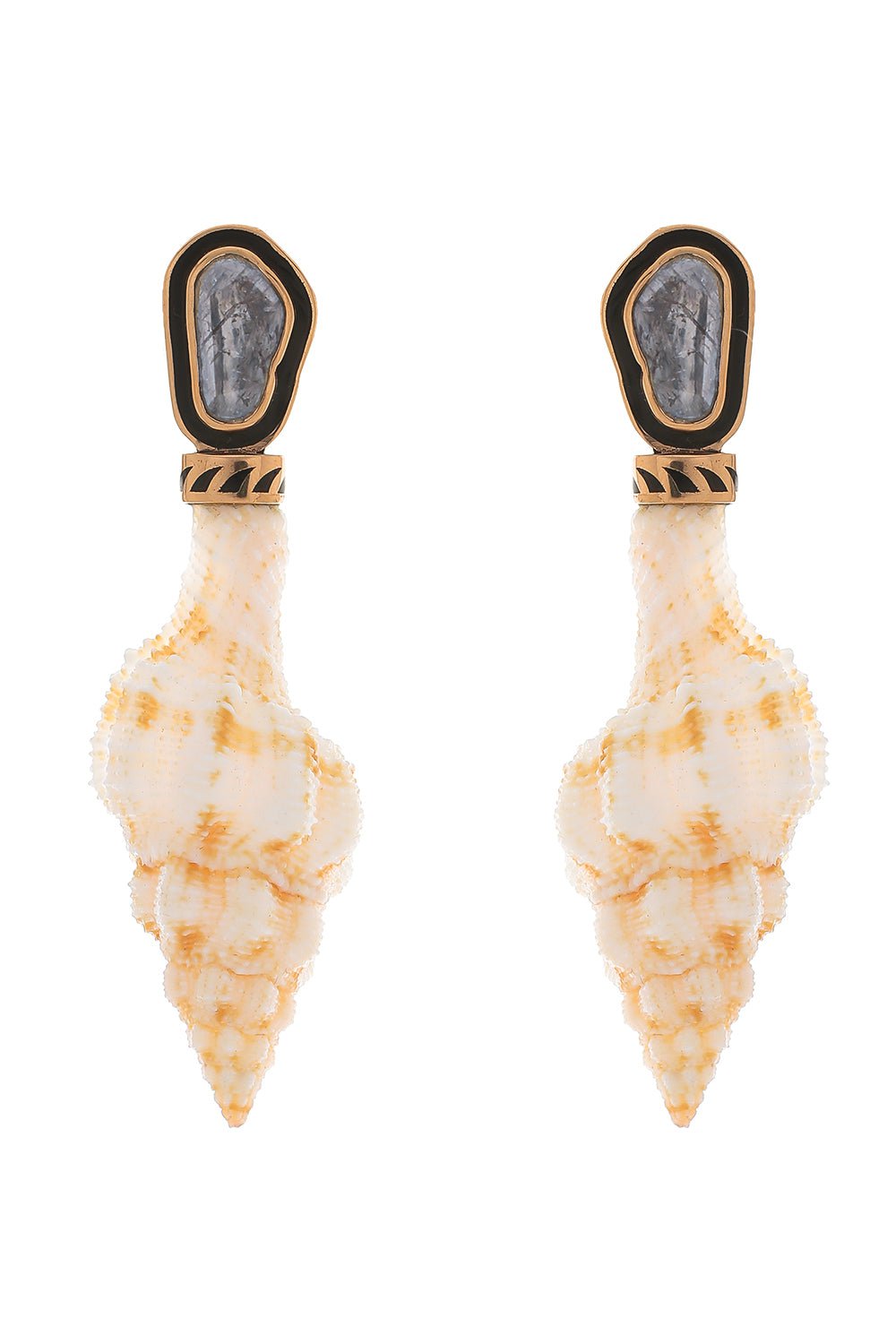 Mitra Shell Polki Diamond Earrings