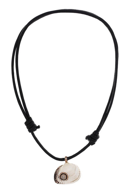 Diamond Classic Edul Shell Necklace-ROSE GOLD-JEWELRYFINE JEWELNECKLACE O-DEZSO BY SARA BELTRAN