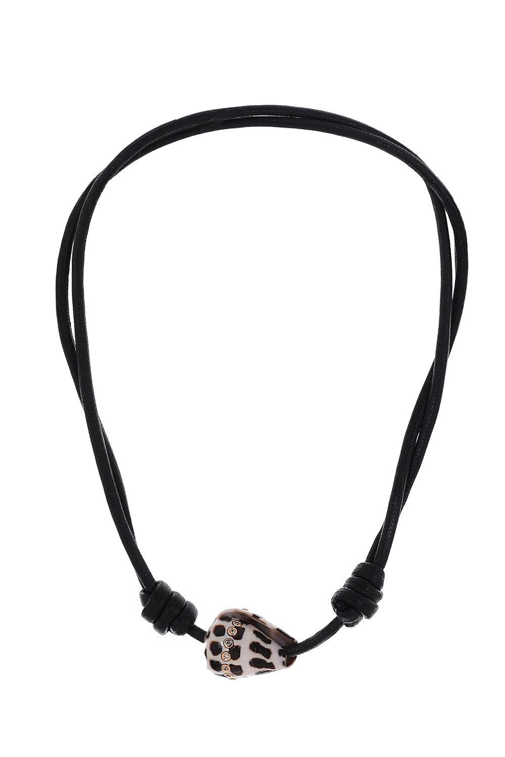 Diamond Grande Conus Shell Necklace-ROSE GOLD-JEWELRYFINE JEWELNECKLACE O-DEZSO BY SARA BELTRAN