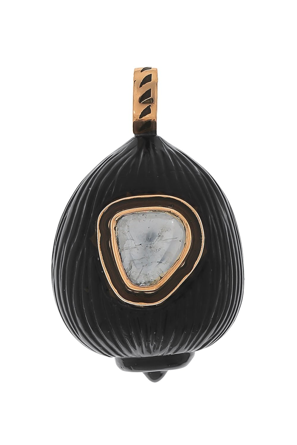 DEZSO BY SARA BELTRAN-Carved Coquito Charm-ROSE GOLD