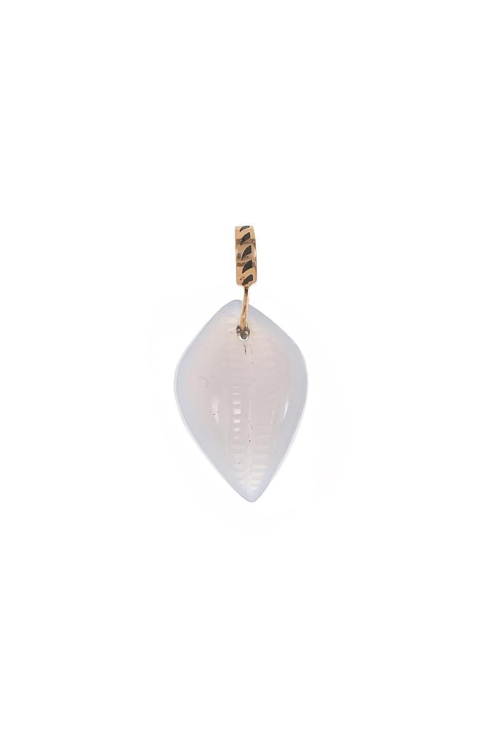 Chalcedony Cowry Shell Pendant-ROSE GOLD-JEWELRYFINE JEWELPENDANT-DEZSO BY SARA BELTRAN