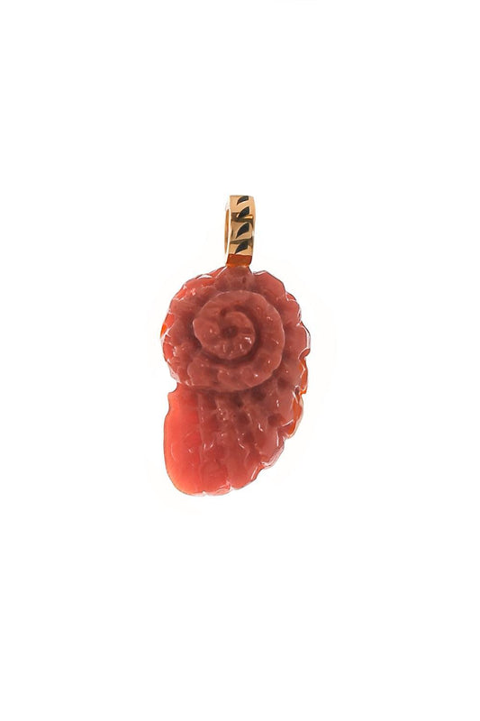 Classic Coral Nautilus Charm-ROSE GOLD-JEWELRYFINE JEWELPENDANT-DEZSO BY SARA BELTRAN