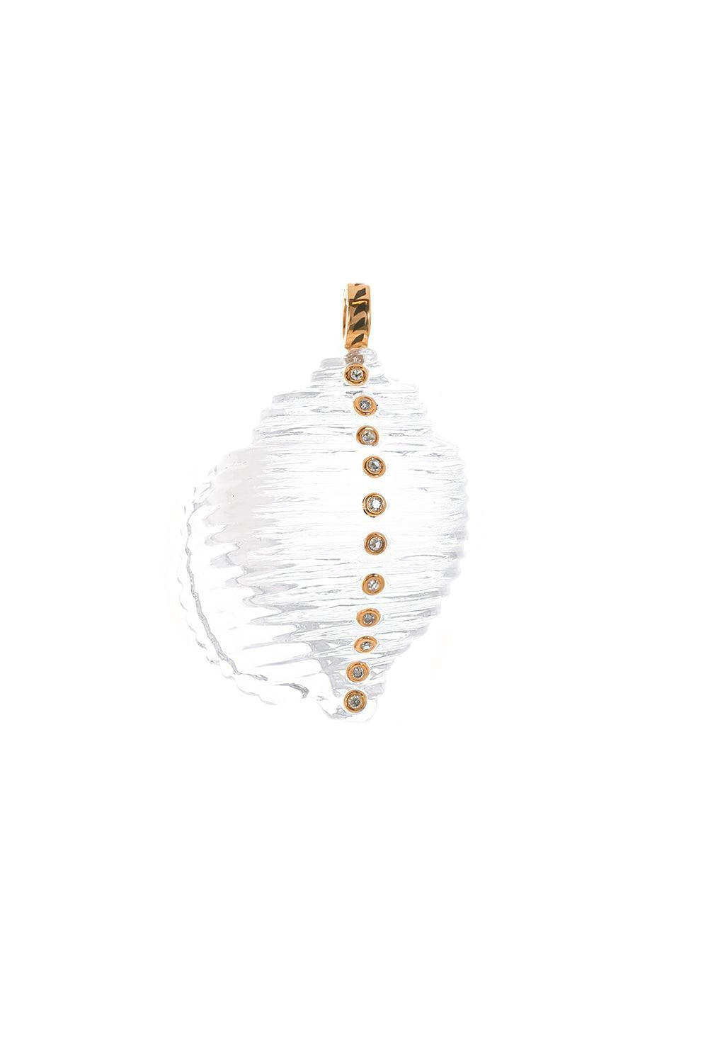 Crystal Diamond Tonna Shell-ROSE GOLD-JEWELRYFINE JEWELPENDANT-DEZSO BY SARA BELTRAN