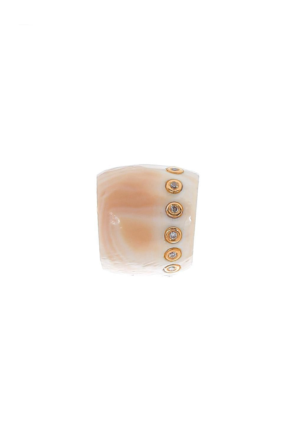 Diamond Natural Classic Carved Short Bead-ROSE GOLD-JEWELRYFINE JEWELPENDANT-DEZSO BY SARA BELTRAN