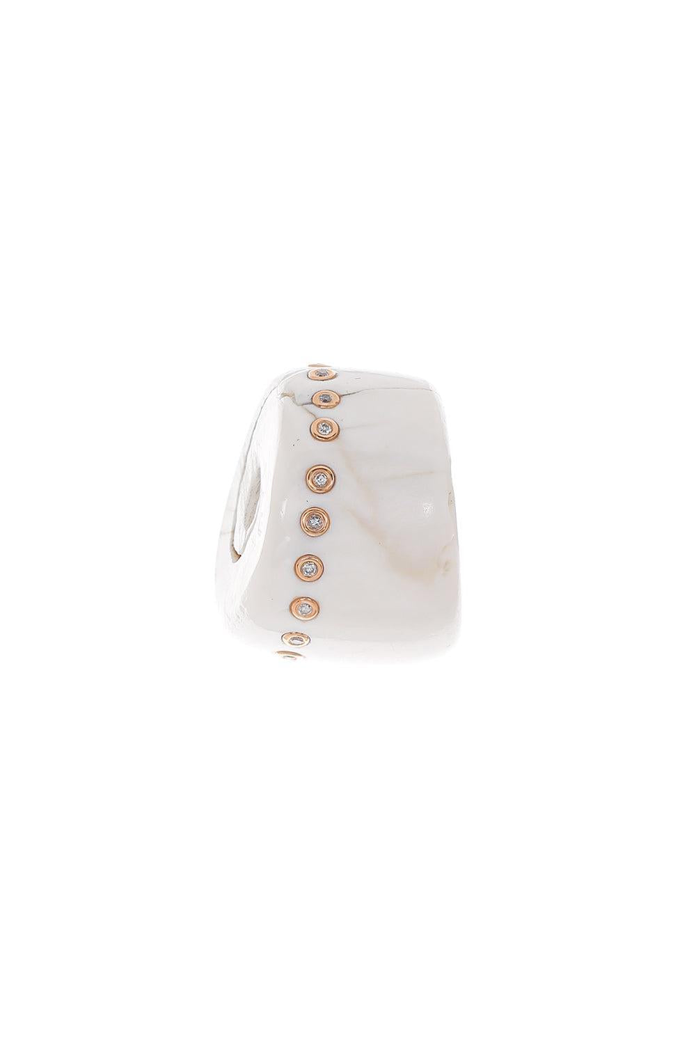 Grande Natural Diamond Shell Bead-ROSE GOLD-JEWELRYFINE JEWELPENDANT-DEZSO BY SARA BELTRAN