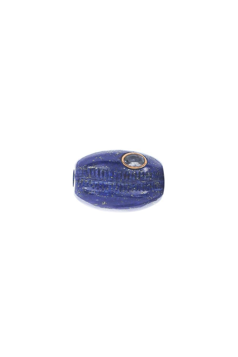 Lapis Tanzanite Cowry Bead-ROSE GOLD-JEWELRYFINE JEWELPENDANT-DEZSO BY SARA BELTRAN