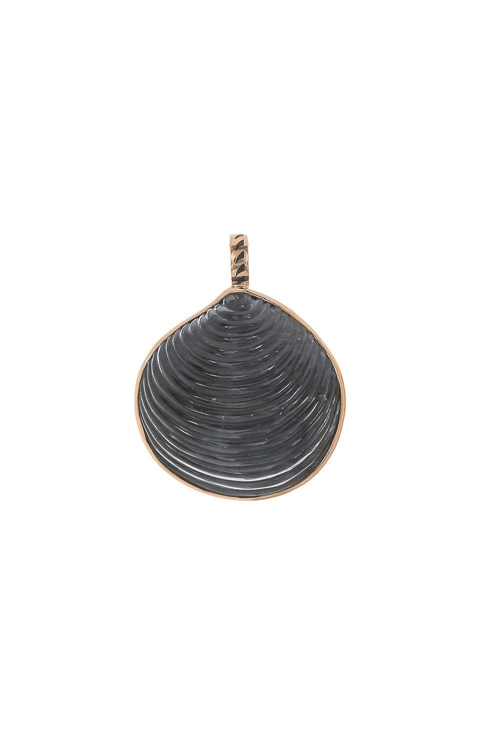Blue Tigers Eye Shell Pendant-ROSE GOLD-M-JEWELRYFINE JEWELPENDANT-DEZSO BY SARA BELTRAN