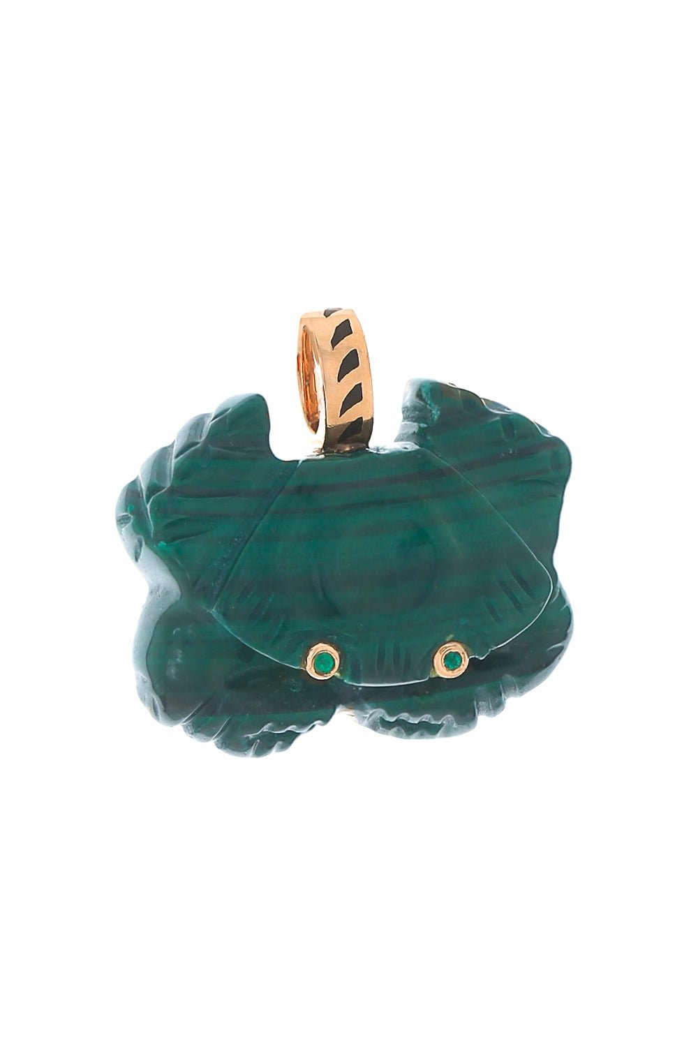 DEZSO BY SARA BELTRAN-Malachite Emerald Crab Charm-ROSE GOLD