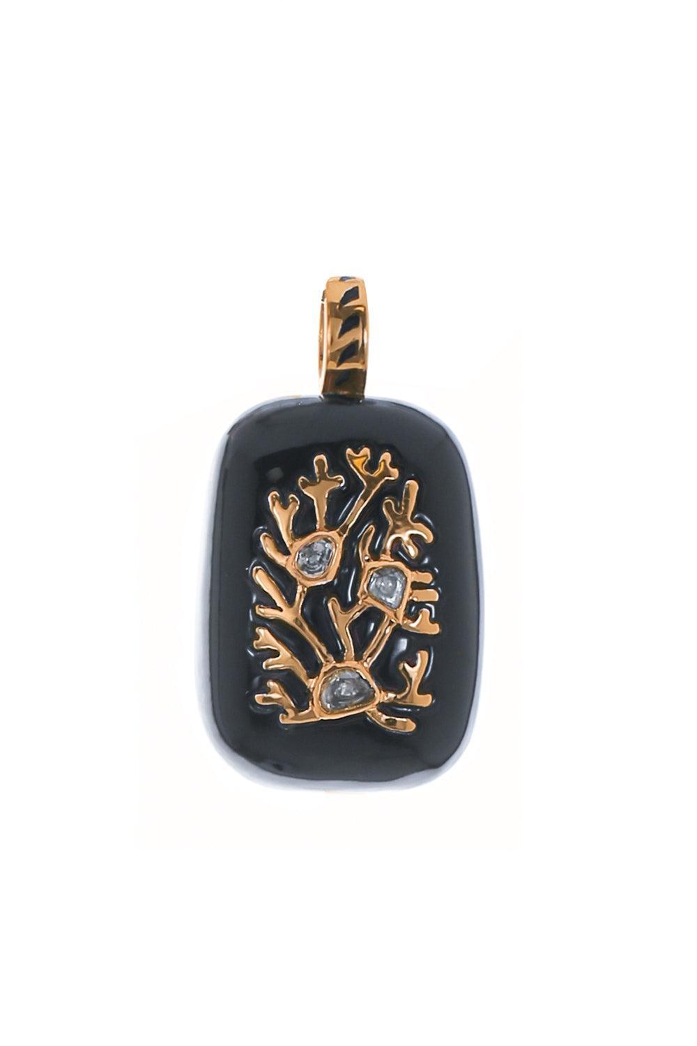 Petite Polki Diamond Charm-ROSE GOLD-JEWELRYFINE JEWELPENDANT-DEZSO BY SARA BELTRAN