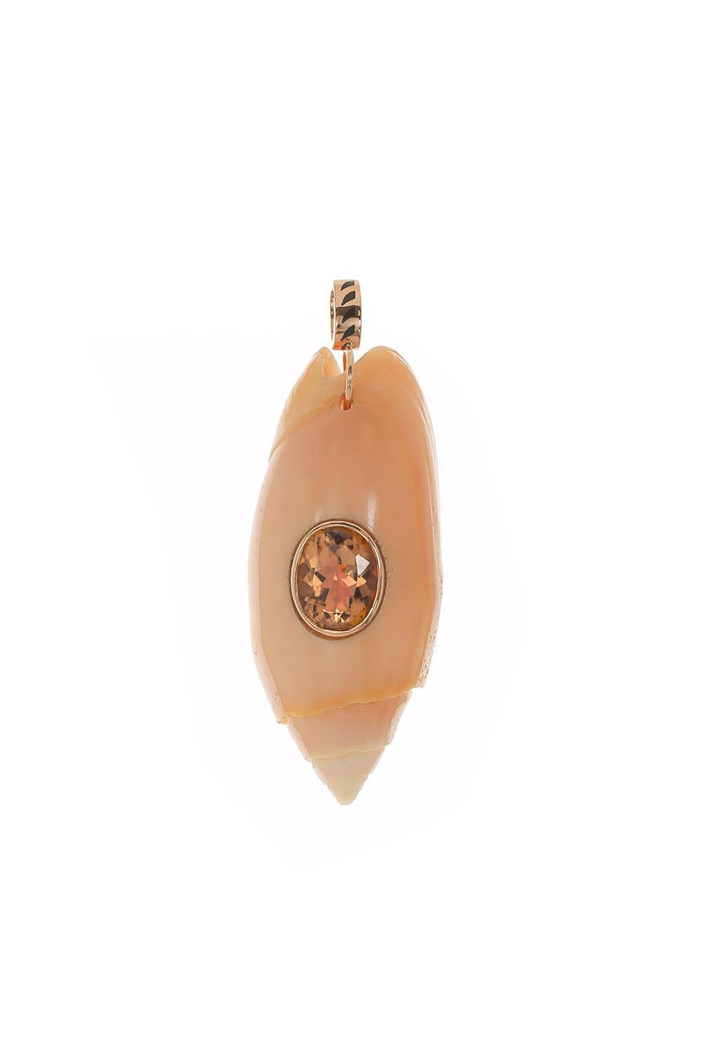 Scappolite Sanaya Shell Pendant-ROSE GOLD-JEWELRYFINE JEWELPENDANT-DEZSO BY SARA BELTRAN