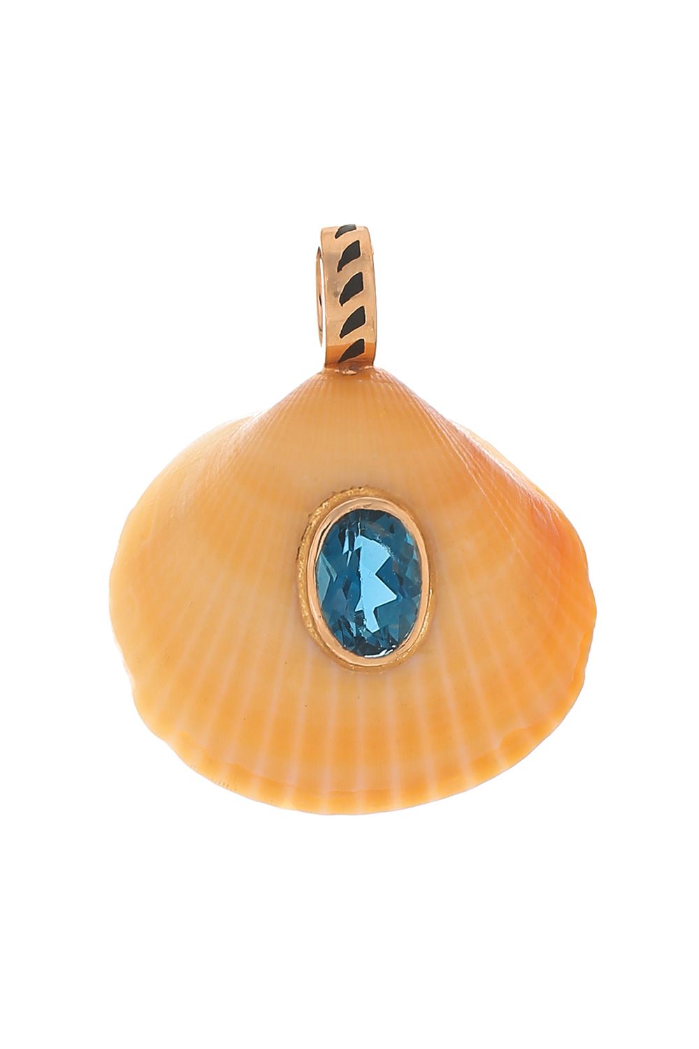 DEZSO BY SARA BELTRAN-Zircon Anadara Shell Charm-ROSE GOLD