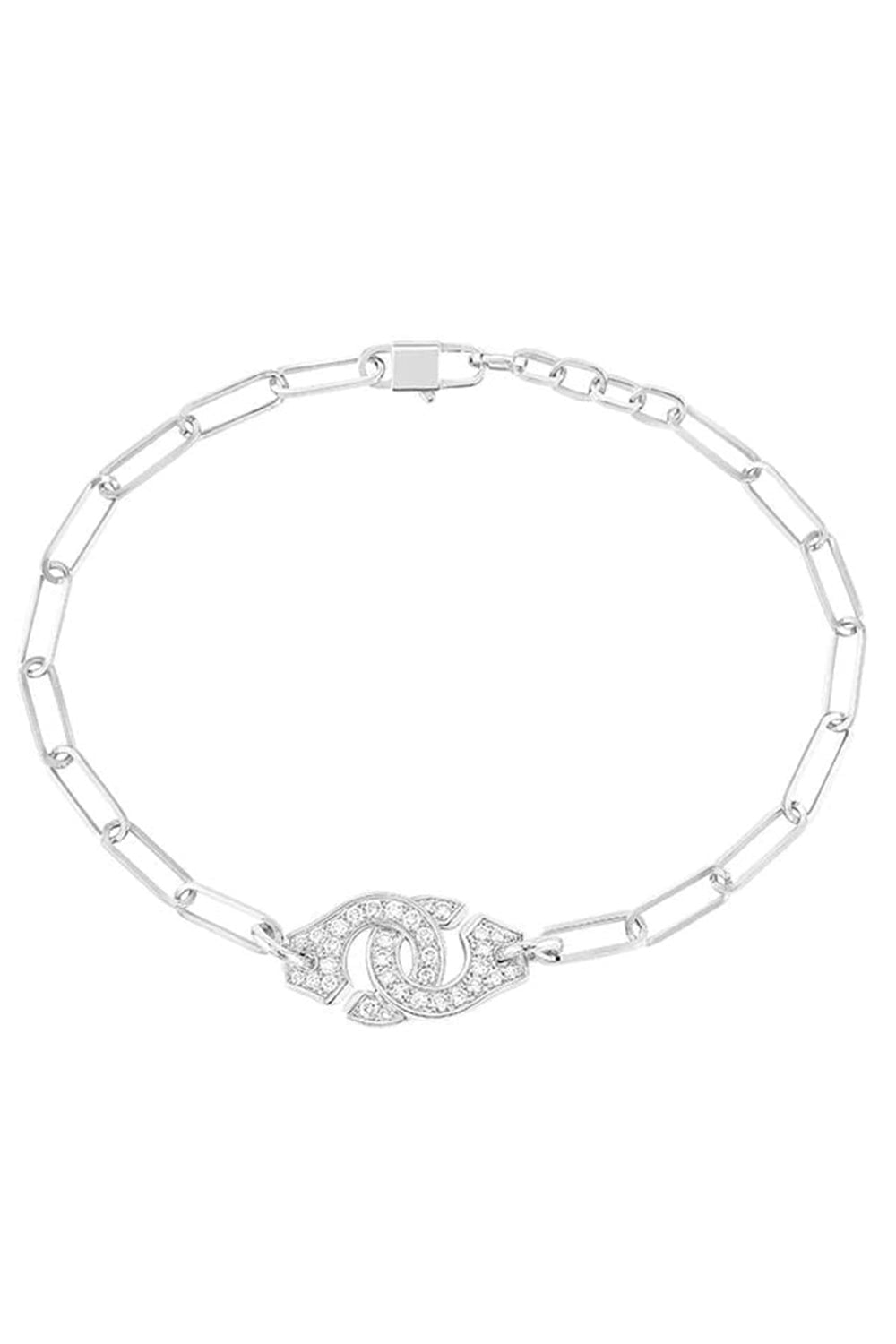 DINH VAN-Menottes R10 Diamond Chain Bracelet - White Gold-WHITE GOLD