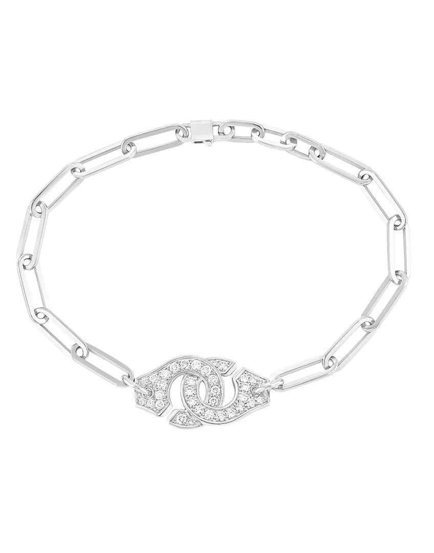 DINH VAN-Menottes R12 Diamond Chain Bracelet - White Gold-WHITE GOLD
