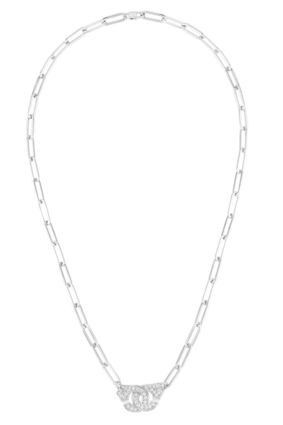 DINH VAN-Menottes R12 Diamond Chain Necklace - White Gold-WHITE GOLD