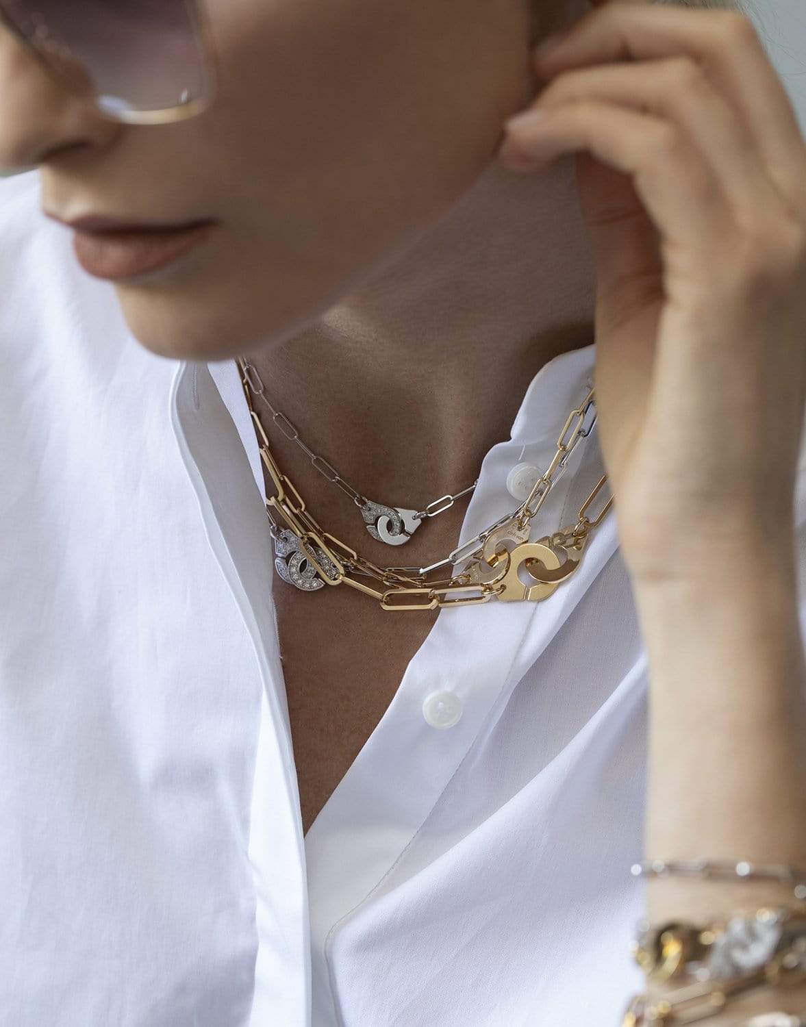 DINH VAN-Menottes R12 Chain Necklace - Yellow Gold-YELLOW GOLD