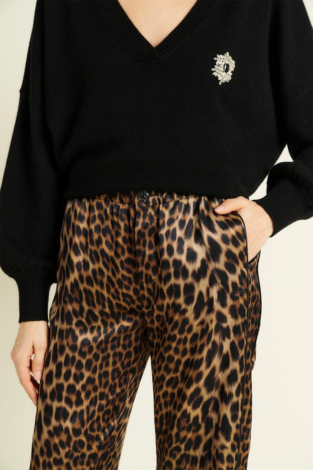  Joseph Pant - Leopard-ANIMAL-34-CLOTHINGPANTSLIM FIT-DMN PARIS 