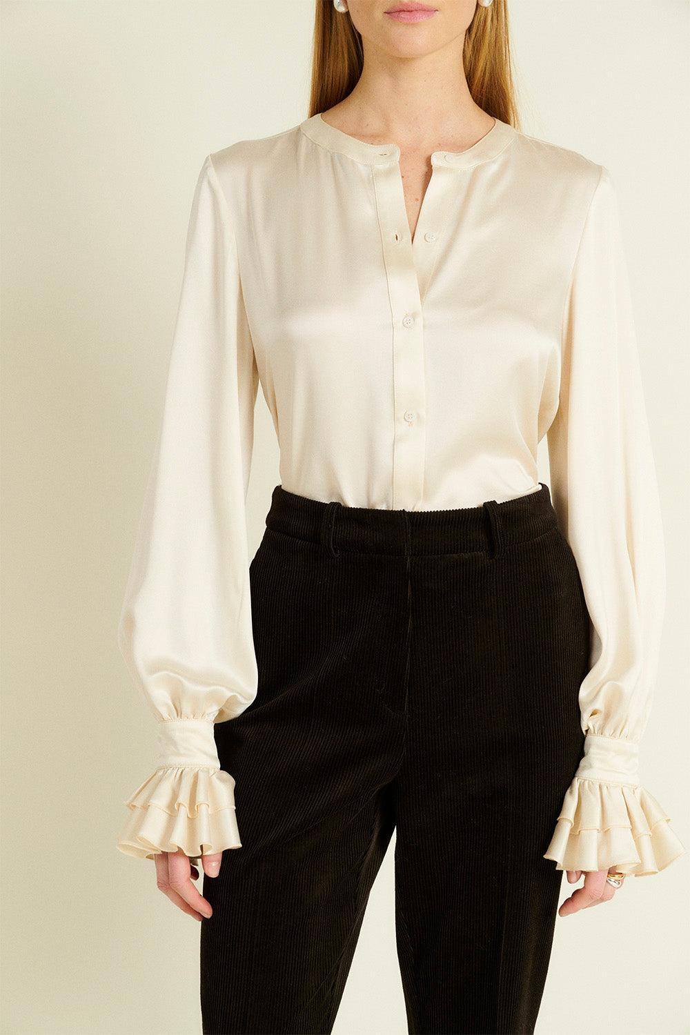  Vanessa Button Blouse-CREAM-34-CLOTHINGTOPBLOUSE-DMN PARIS 