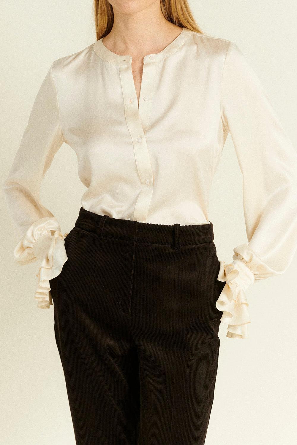  Vanessa Button Blouse-CREAM-34-CLOTHINGTOPBLOUSE-DMN PARIS 