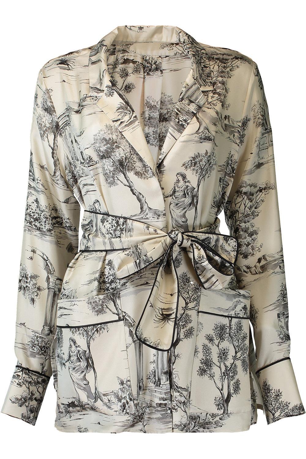 Ava Belt Blouse-NOVELTY-36-CLOTHINGTOPBLOUSE-DMN PARIS