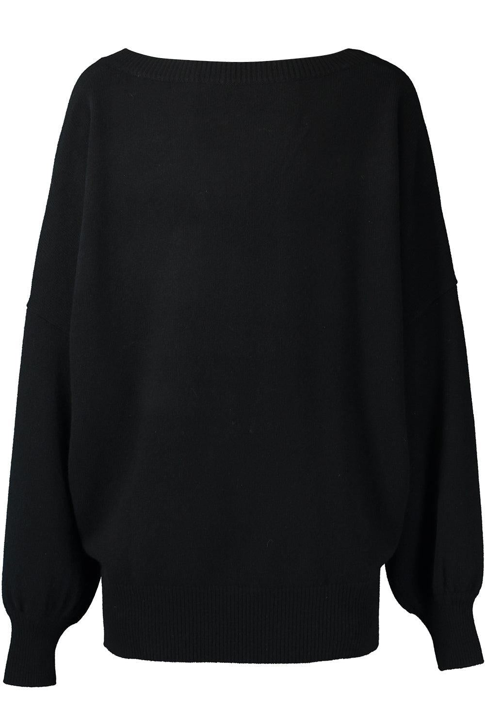 Perle Knit Top-BLACK-1-CLOTHINGTOPSWEATER-DMN PARIS