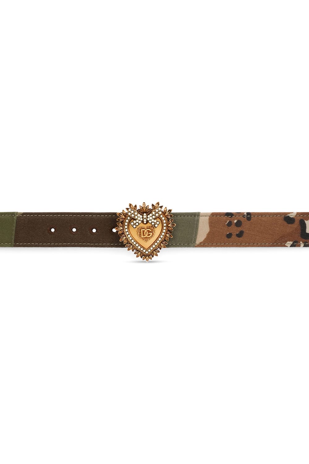 DOLCE & GABBANA-Belt With Heart Buckle-