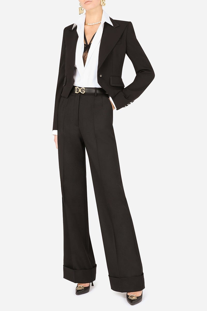 DOLCE & GABBANA-Belt With DG Logo Buckle - Nero-