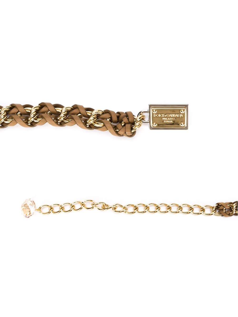DOLCE & GABBANA-Walnut Chain Belt-