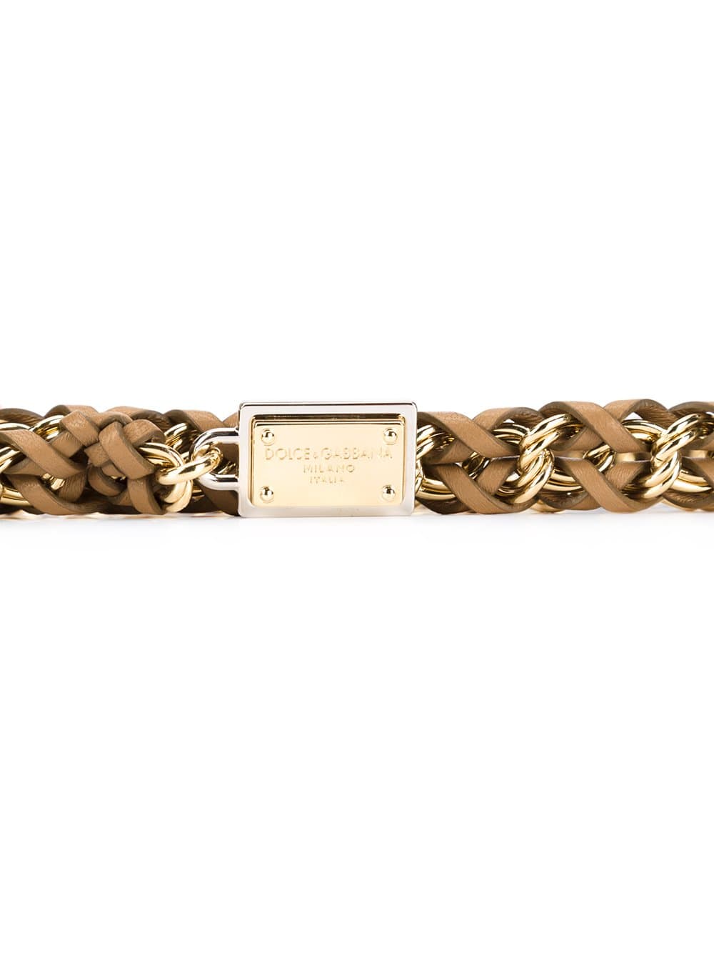 DOLCE & GABBANA-Walnut Chain Belt-