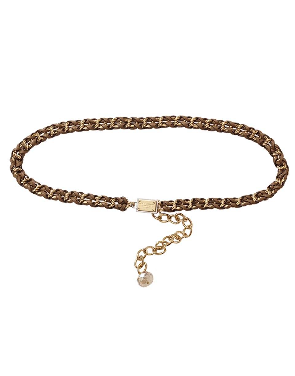 DOLCE & GABBANA-Walnut Chain Belt-