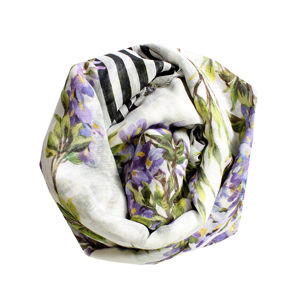 DOLCE & GABBANA-Wisteria Stripe Scarf-WISTERIA