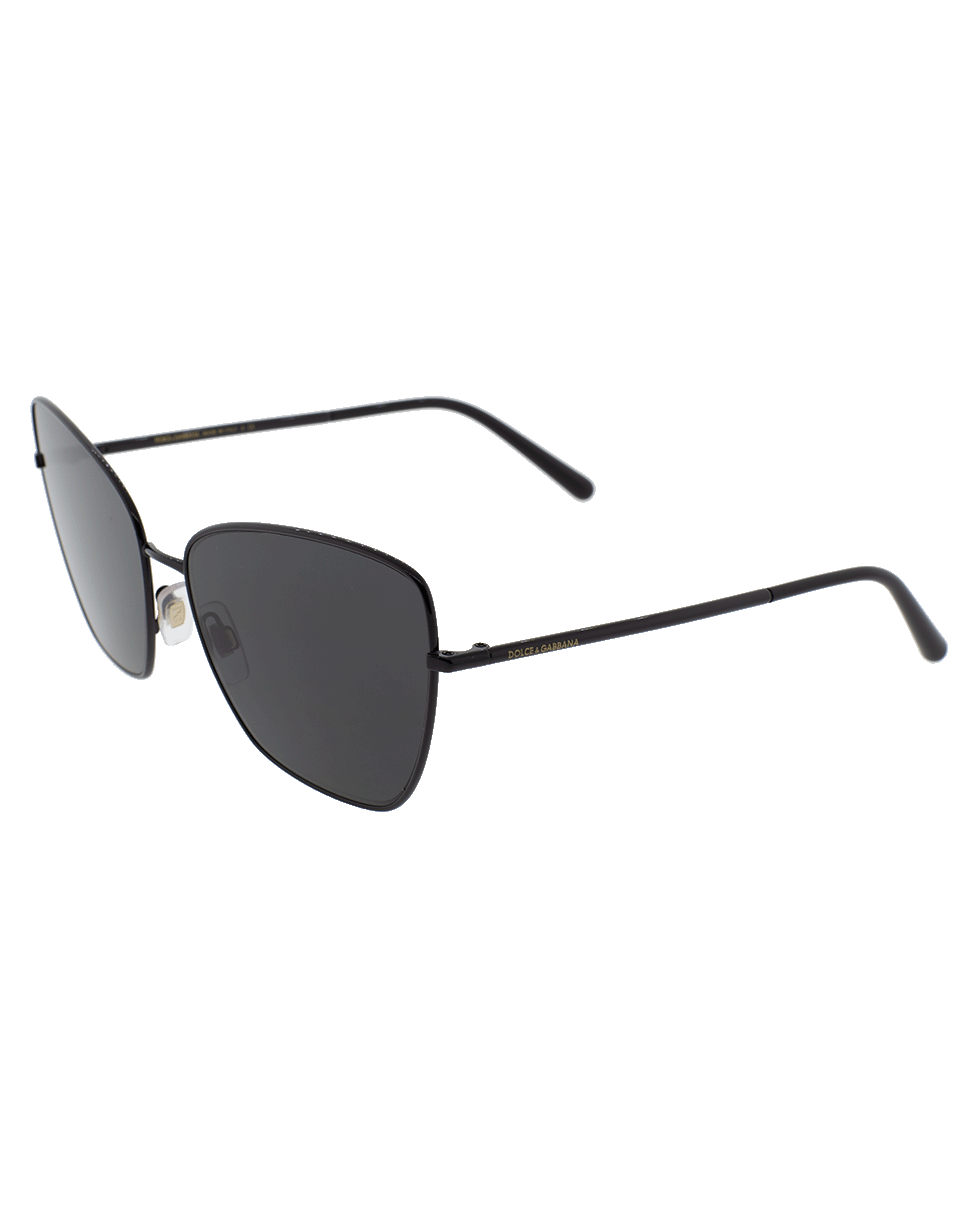 DOLCE & GABBANA-Metal Frame Sunglasses-BLACK