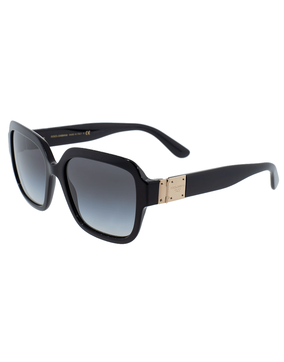 DOLCE & GABBANA-Square Sunglasses-BLACK