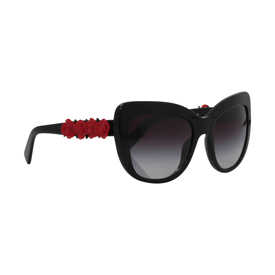 DOLCE & GABBANA-Angular Sunglasses-BLCK/GREY
