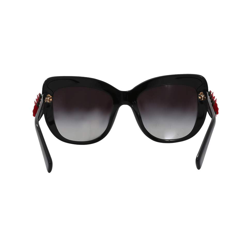 DOLCE & GABBANA-Angular Sunglasses-BLCK/GREY