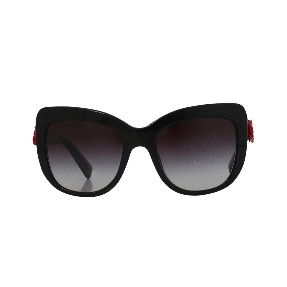 DOLCE & GABBANA-Angular Sunglasses-BLCK/GREY