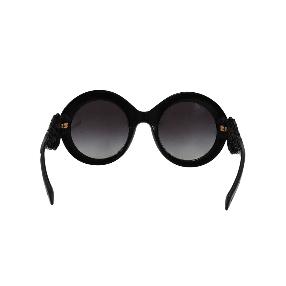 DOLCE & GABBANA-Round Sunglasses-BLCK/GREY