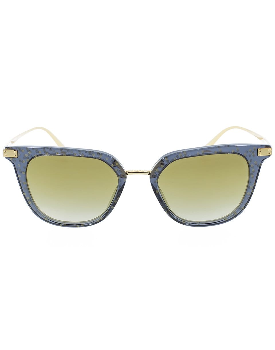 DOLCE & GABBANA-Panthos Shaped Sunglasses-BLK/GLD
