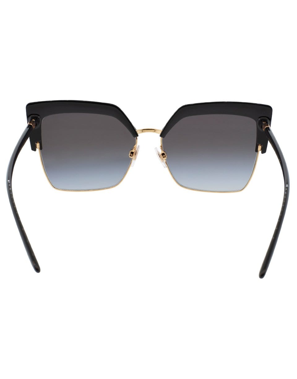 DOLCE & GABBANA-Black Butterfly Sunglasses-BLK/PNK