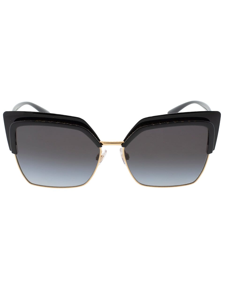 DOLCE & GABBANA-Black Butterfly Sunglasses-BLK/PNK
