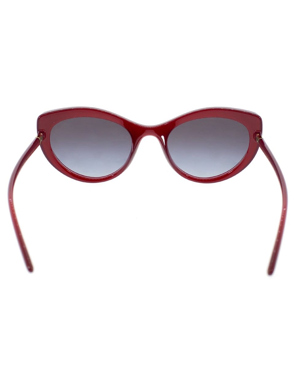 DOLCE & GABBANA-Bordeaux Slim Cat Eye Sunglasses-BORDEAUX