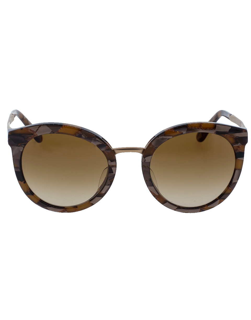 DOLCE & GABBANA-Round Frame Sunglasses-BRONZE